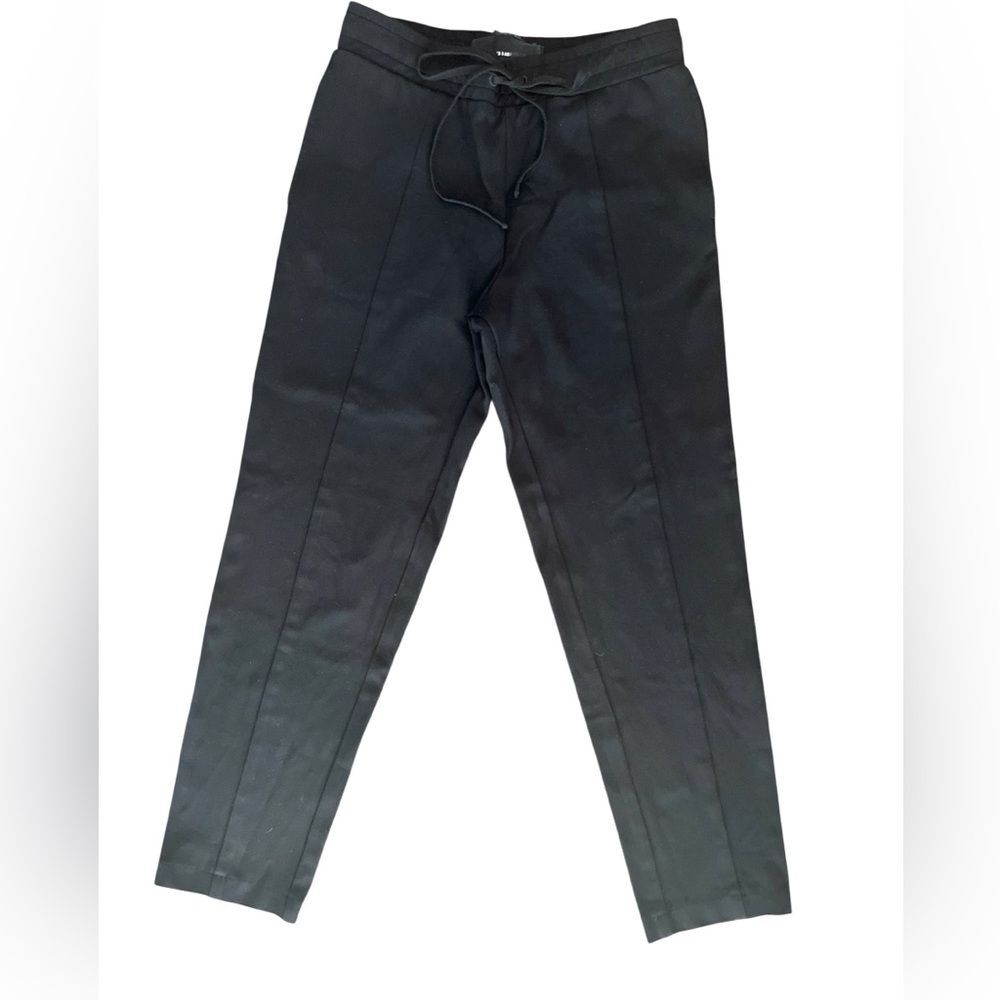 Merlitta Baumeister NYC Pleated Cotton Pants Size Small Black Luxury Comfort